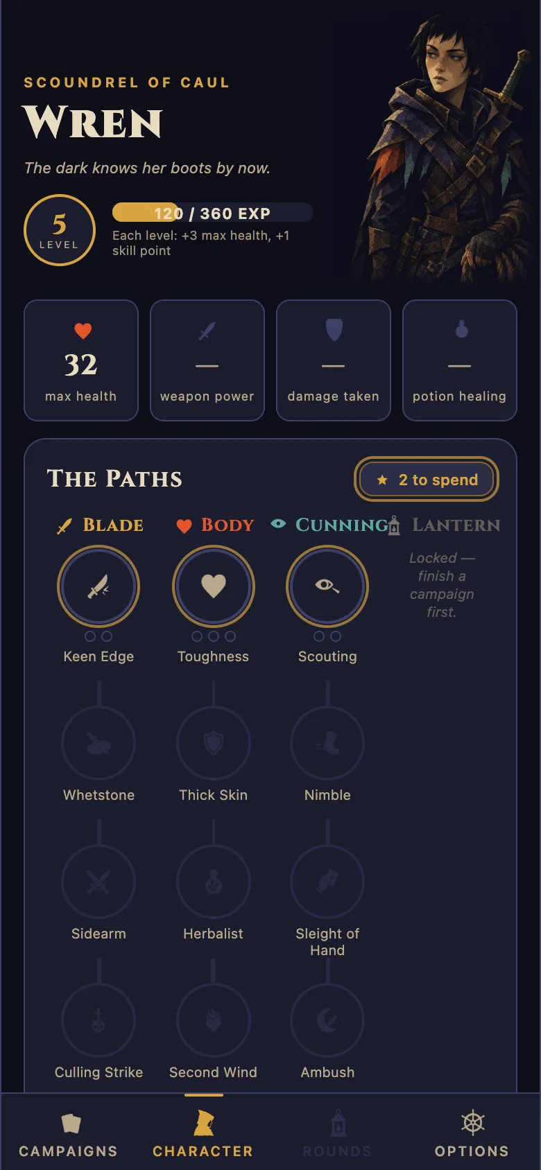 Blade, Body, Cunning — the paths